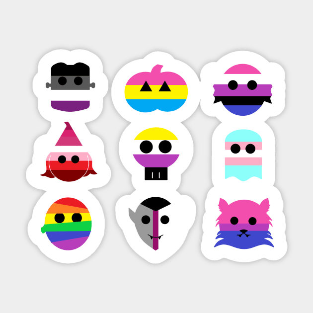 LGBTQ Pride: Halloween Friends Sticker by DisneyFanatic23